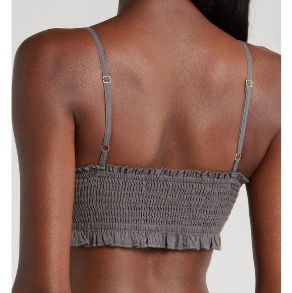 NEW  FREE PEOPLE  TALLULAH SMOCKED BACK  LACE BRALETTE - Picture 2 of 9